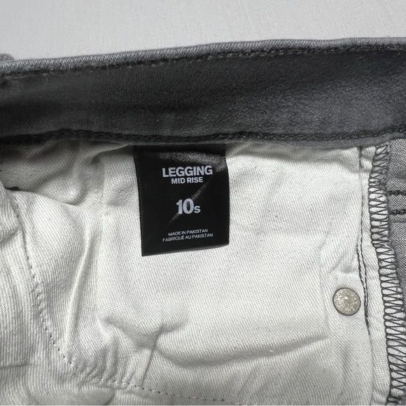 Women's Express Jeans Legging Mid Rise Gray Size 10s - Picture 6 of 10